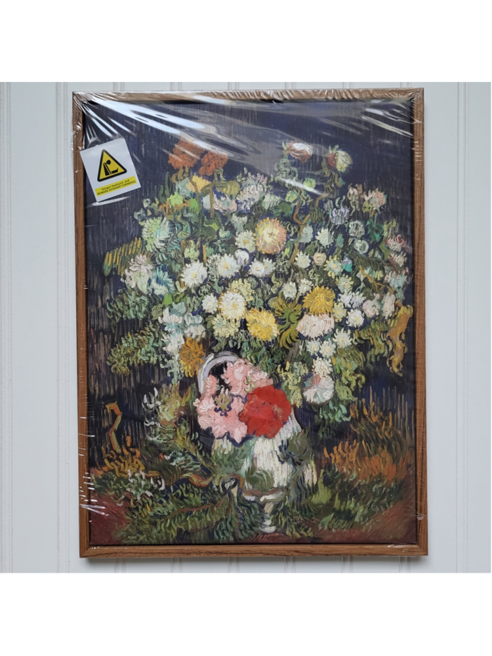 Van Gogh Bouquet of Flowers Framed Canvas Wall Art Print – 12" x 16" – NIB